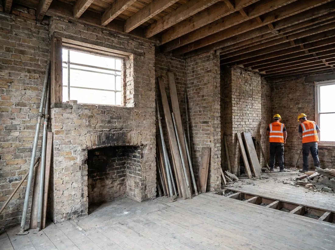 A London house part way through a full renovation