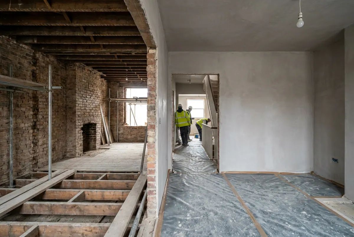 A London house part way through a full renovation
