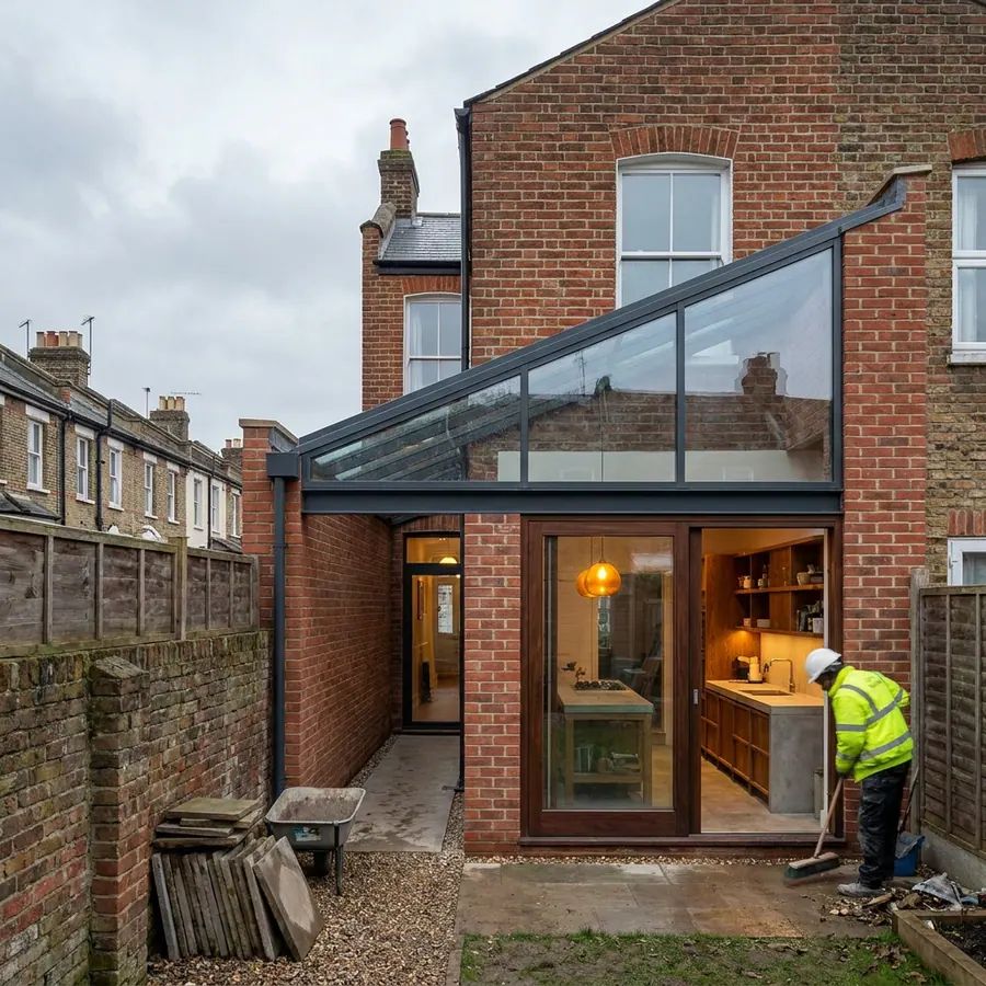 A side return infill extension viewed from the garden